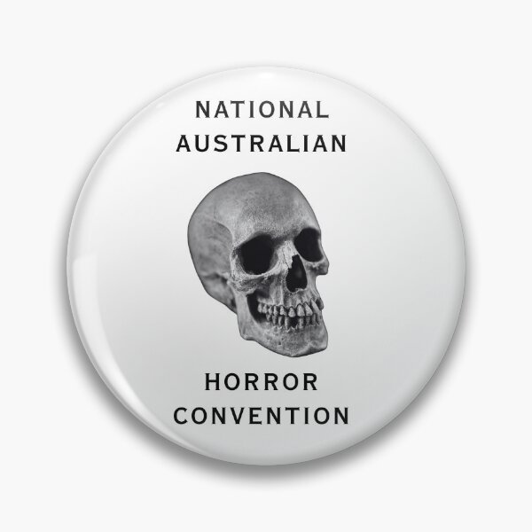 Item preview, NAHC National Australian Horror Convention Skull Black Lettering designed and sold by The National Australian Horror Convention.
