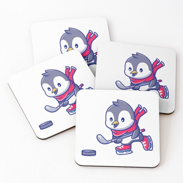 Item preview, Cute Penguin Playing Ice Hockey designed and sold by miliemlac.