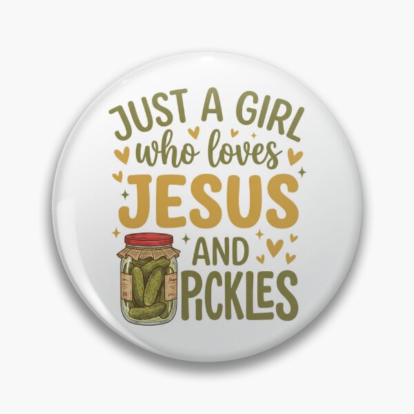 Item preview, Just A Girl Who Loves Jesus And Pickles Shirt Funny Christian Girl designed and sold by CutOutIdols.