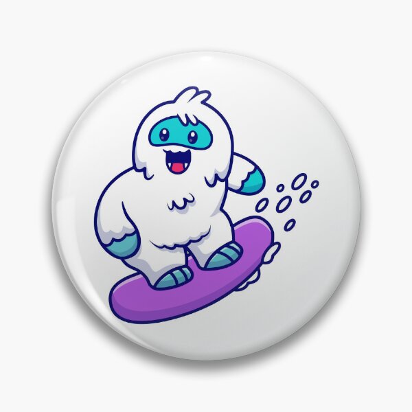 Item preview, Funny Yeti Snowboarding on Mountain designed and sold by miliemlac.