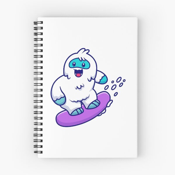 Item preview, Funny Yeti Snowboarding on Mountain designed and sold by miliemlac.