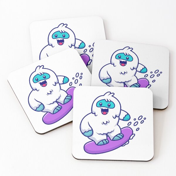 Item preview, Funny Yeti Snowboarding on Mountain designed and sold by miliemlac.