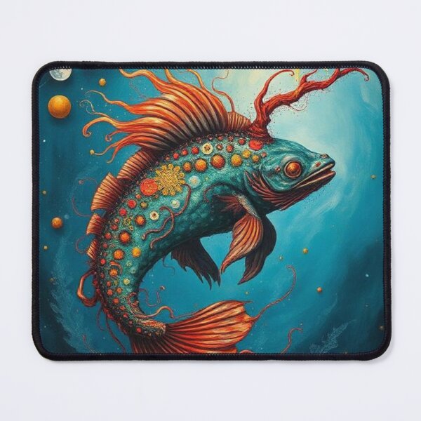 Item preview, Mythical Fish on a Beautiful Blue Sea designed and sold by RAISC.