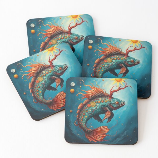 Item preview, Mythical Fish on a Beautiful Blue Sea designed and sold by RAISC.