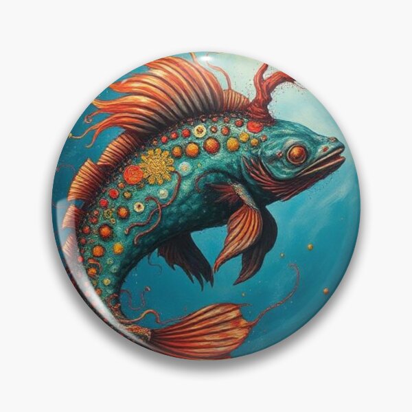 Item preview, Mythical Fish on a Beautiful Blue Sea designed and sold by RAISC.