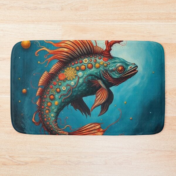 Item preview, Mythical Fish on a Beautiful Blue Sea designed and sold by RAISC.