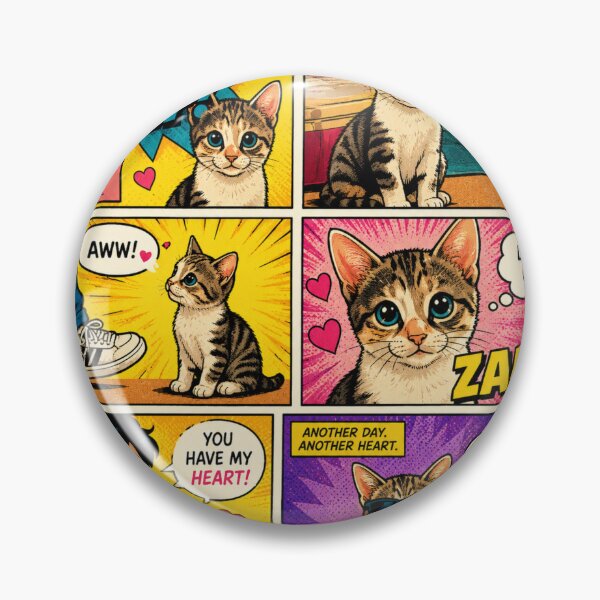 Item preview, Heart Thief Kitten Comic designed and sold by Pawhiskers Studio.