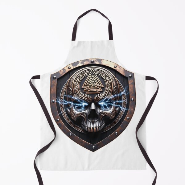 Item preview, Valknut Skull Shield Lightning Bolt designed and sold by Bluesax.