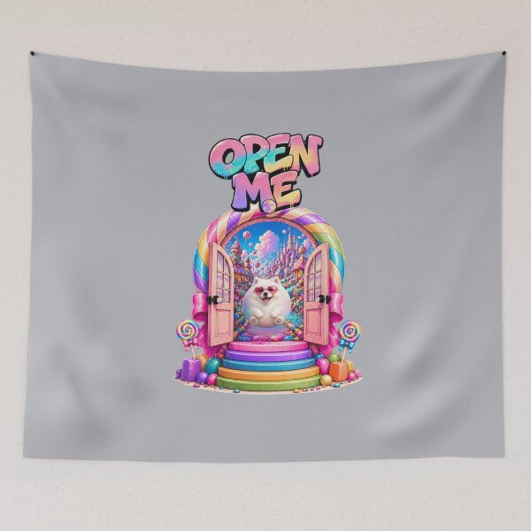 Item preview, Candy World Portal with Cute Dog – Open Me Design designed and sold by Aimetoi.
