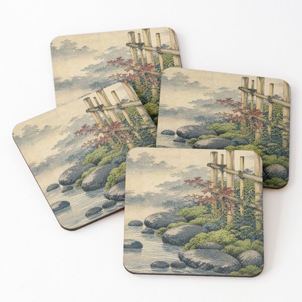 Item preview, The Zen Courtyard - Vintage Ukiyo-e Japanese Woodblock Art designed and sold by bapupa.