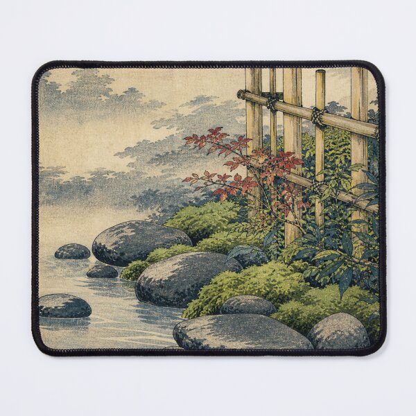 Item preview, The Zen Courtyard - Vintage Ukiyo-e Japanese Woodblock Art designed and sold by bapupa.