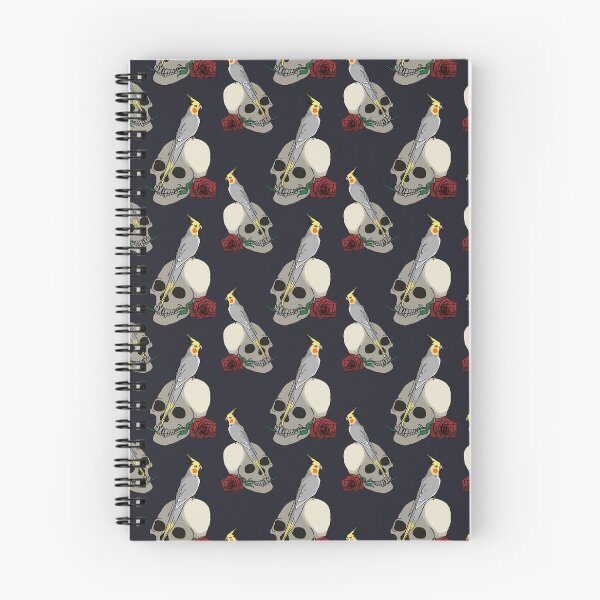 Item preview, Cockatiel, Skull and Rose Pattern designed and sold by leeleeandthebee.