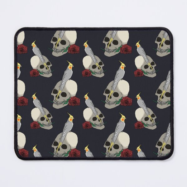 Item preview, Cockatiel, Skull and Rose Pattern designed and sold by leeleeandthebee.