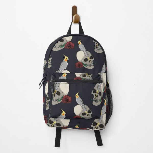 Item preview, Cockatiel, Skull and Rose Pattern designed and sold by leeleeandthebee.