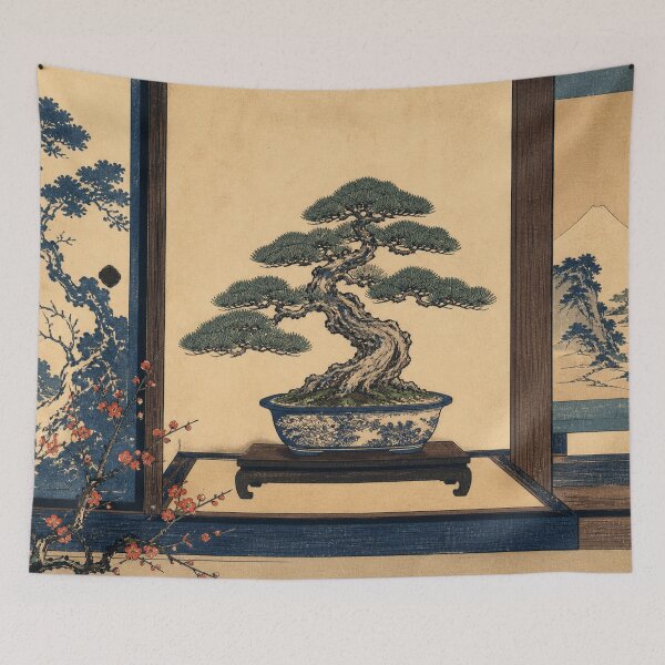 Item preview, Bonsai Master - Vintage Ukiyo-e Japanese Woodblock  designed and sold by bapupa.