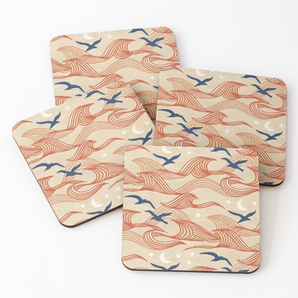Item preview, Coral Tides and Ocean Birds Beachy Boho designed and sold by micklyn.