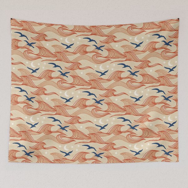 Item preview, Coral Tides and Ocean Birds Beachy Boho designed and sold by micklyn.