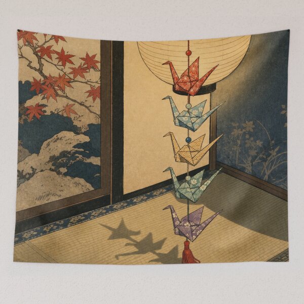 Artikelvorschau, Papierkraniche – Vintage-Ukiyo-e-Holzschnitt entworfen und verkauft von bapupa.