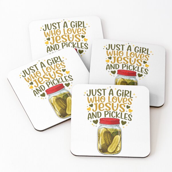 Item preview, Funny Christian Pickle Lover - Just a Girl Who Loves Jesus and Pickles designed and sold by CutOutIdols.