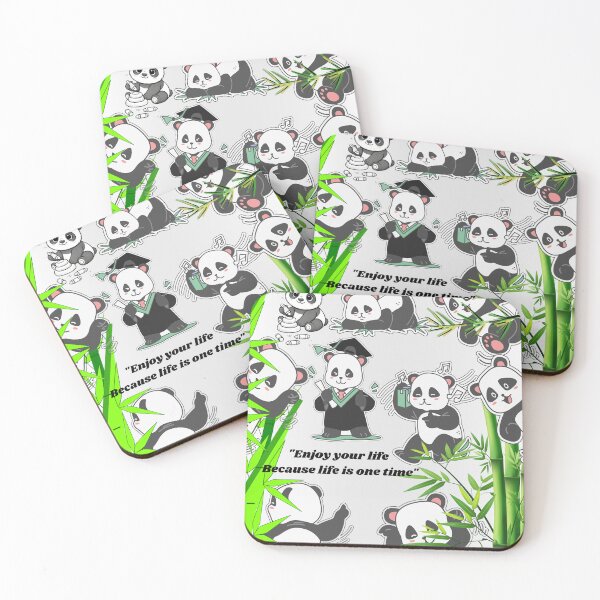 Item preview, Cute Panda Enjoy Your Life Because Life is One Time designed and sold by Dhanamlak.