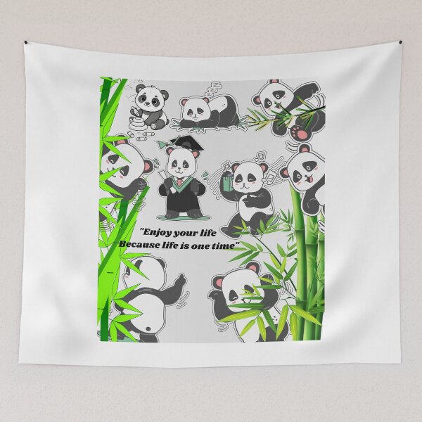 Item preview, Cute Panda Enjoy Your Life Because Life is One Time designed and sold by Dhanamlak.