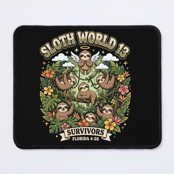 Item preview, Sloth World 13 Survivors Florida 4-26 | Cute Tropical Sloth Design designed and sold by ArcaneArtistry.