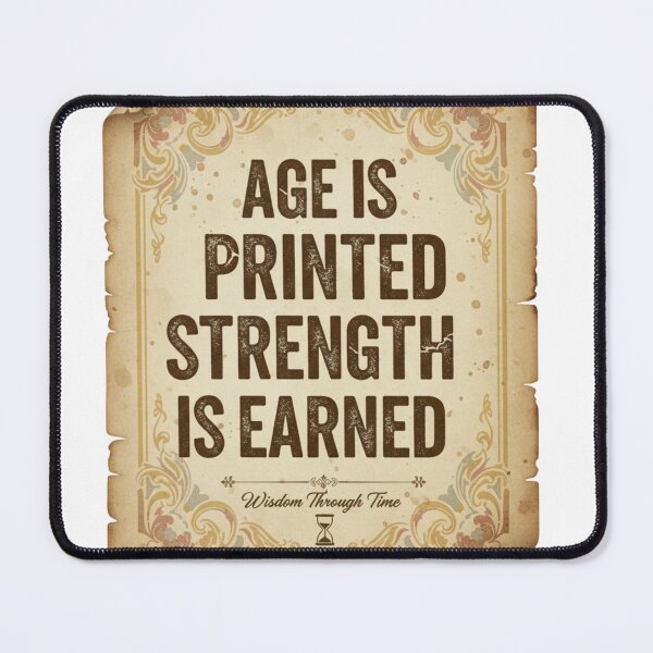 Item preview, AGE IS PRINTED. STRENGTH IS EARNED. designed and sold by MaciejErdon.