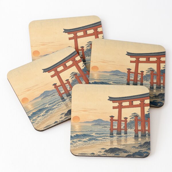 Item preview, Torii Dawn - Vintage Ukiyo-e Japanese Woodblock  designed and sold by bapupa.