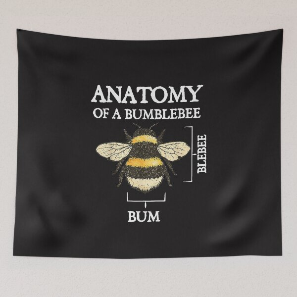 Item preview, Anatomy of a Bumblebee Vintage Style Bee Illustration Nature Design designed and sold by kiralynstration.