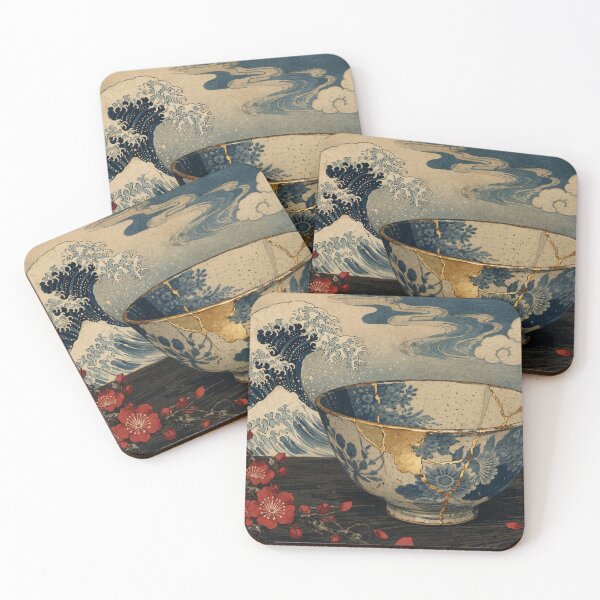Item preview, Kintsugi Harmony - Vintage Ukiyo-e Japanese Woodblock  designed and sold by bapupa.