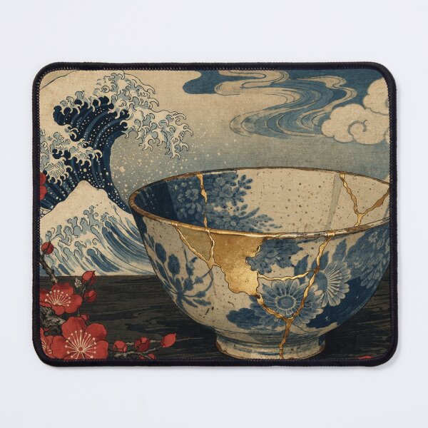 Item preview, Kintsugi Harmony - Vintage Ukiyo-e Japanese Woodblock  designed and sold by bapupa.