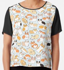 Corgilicious Corgi Doodle Chiffon Top