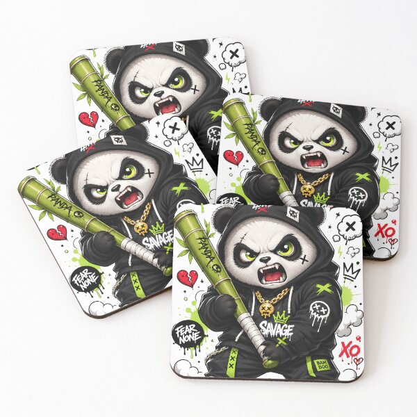 Item preview, Angry Tiny Panda Savage Mascot T-Shirt Design designed and sold by Studio Atharv.
