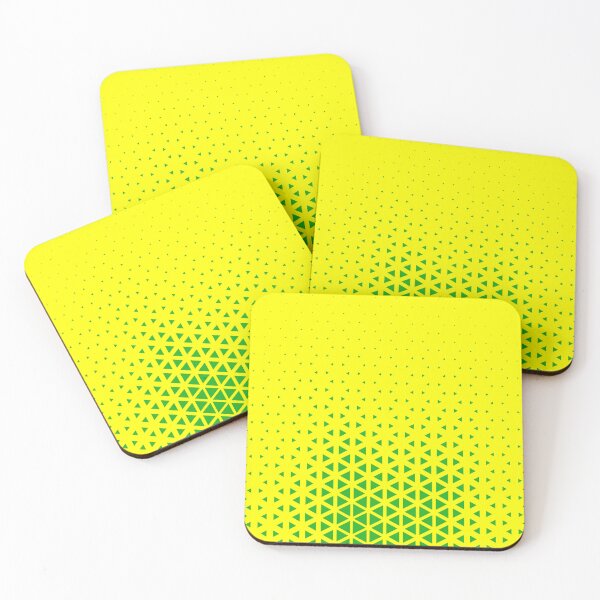 Item preview, Modern Yellow and Green Halftone Triangle Gradient Pattern designed and sold by PixelParinda.