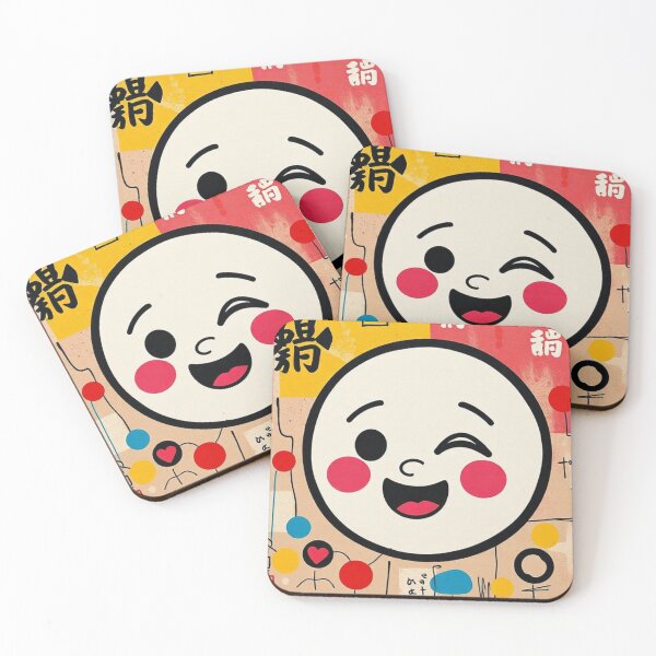 Item preview, Funny Emoji-Type Figure with Asian Writing designed and sold by RAISC.