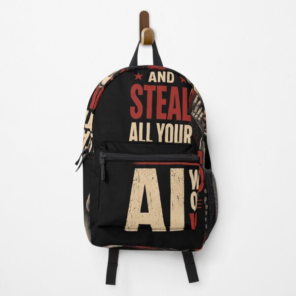 Item preview, AI Will Take Over The World And Steal All Your Cookies Funny Robot T-Shirt designed and sold by ThreadTheory976.