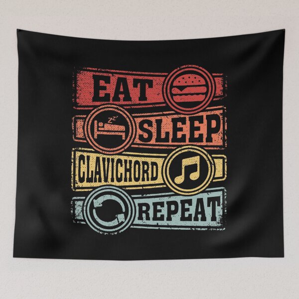 Item preview, Eat Sleep Clavichord Repeat designed and sold by GabbyKash.