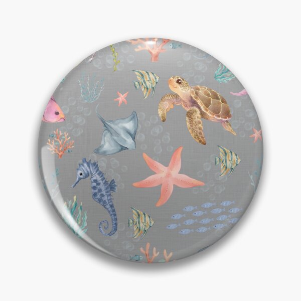 Item preview, Watercolor Ocean Life Textured Gray designed and sold by KSimpson838.