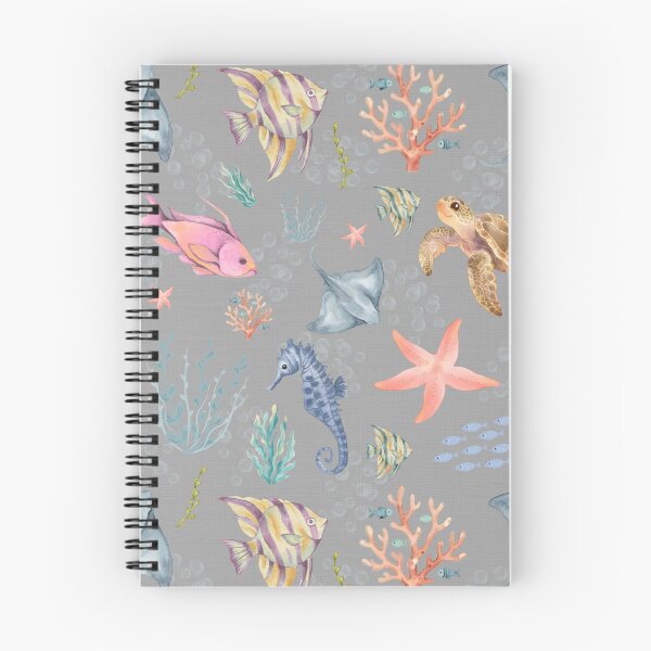 Item preview, Watercolor Ocean Life Textured Gray designed and sold by KSimpson838.
