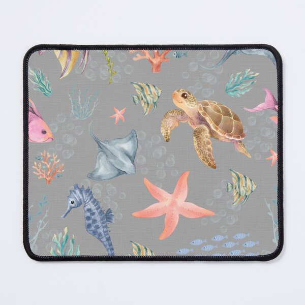 Item preview, Watercolor Ocean Life Textured Gray designed and sold by KSimpson838.