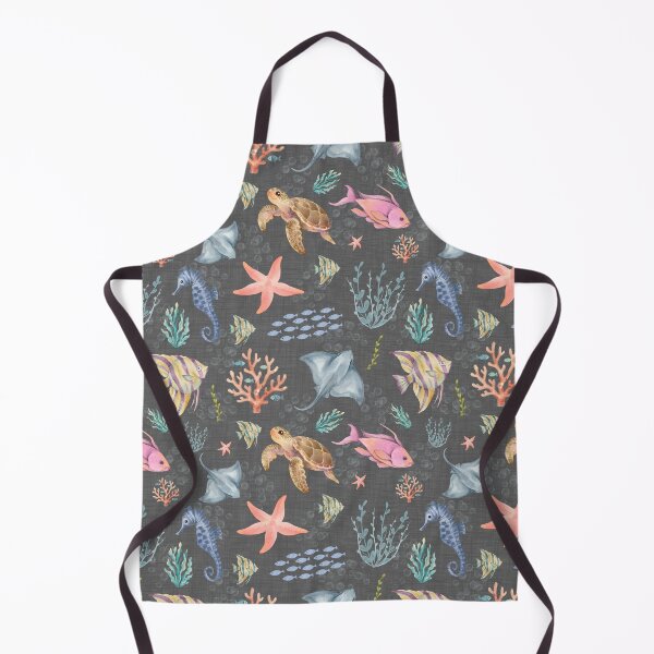 Item preview, Watercolor Ocean Life Textured Dark Gray designed and sold by KSimpson838.