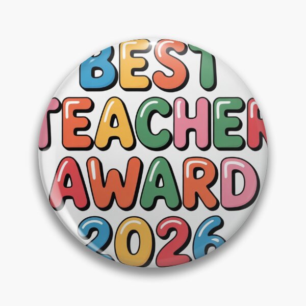 Item preview, *Best Teacher Award 2026 - Colorful Bubble Letter Teacher Appreciation Design designed and sold by Petringo.