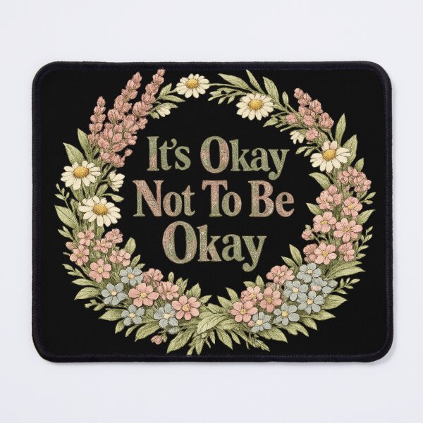 Item preview, It's Okay Not To Be Okay Wildflower Mental Health Awareness Vintage Botanical Shirt designed and sold by irfanshikh.