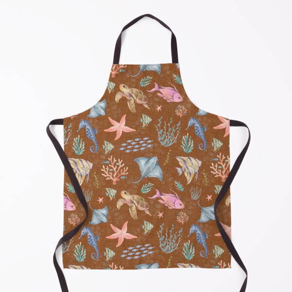 Item preview, Watercolor Ocean Life Textured Brown designed and sold by KSimpson838.