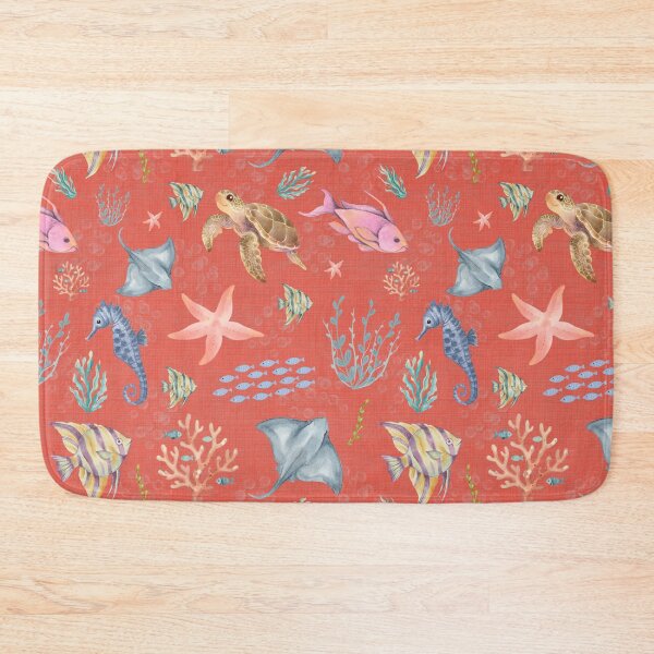 Item preview, Watercolor Ocean Life Textured Dark Coral designed and sold by KSimpson838.