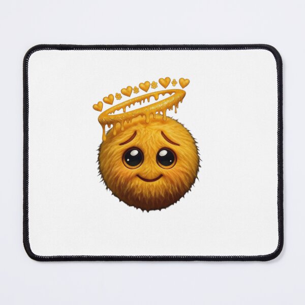 Item preview, Cute Golden Fluffy Emoji Sticker PNG | Kawaii Furry Angel Face Cartoon | Adorable Halo Character Transparent PNG designed and sold by ashwin131.