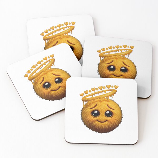 Item preview, Cute Golden Fluffy Emoji Sticker PNG | Kawaii Furry Angel Face Cartoon | Adorable Halo Character Transparent PNG designed and sold by ashwin131.