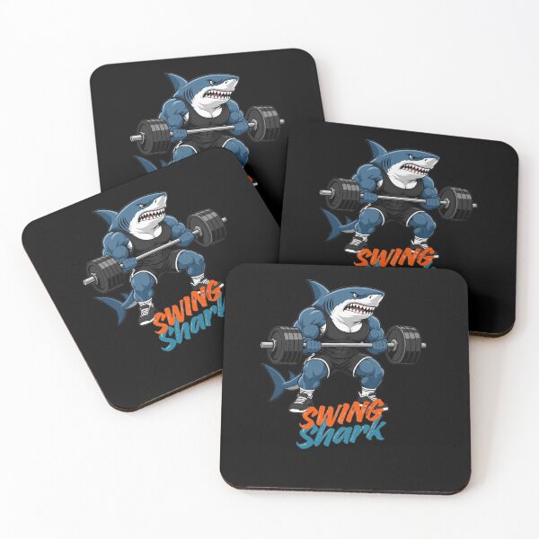 Item preview, Funny Shark Gym Bodybuilding Weightlifting Fitness Graphic designed and sold by SwingShark.