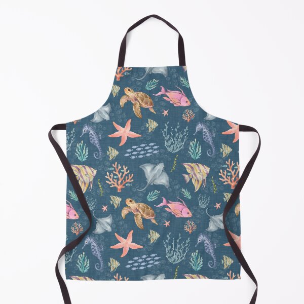 Item preview, Watercolor Ocean Life Textured Dark Blue designed and sold by KSimpson838.