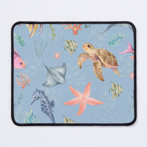 Item preview, Watercolor Ocean Life Textured Light Blue designed and sold by KSimpson838.